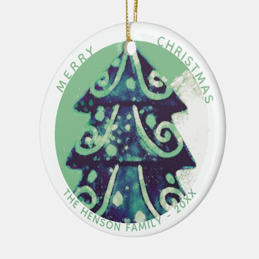 feestelijke kerstboom artistieke Feestdagen Keramisch Ornament (Links)