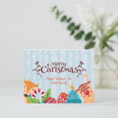 feestelijke kerstboom briefkaart (Staand voorkant)