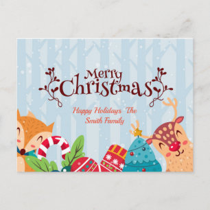 feestelijke kerstboom briefkaart