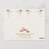Feestelijke kerstboom & cadeaus Corporate Holiday Briefkaart (Achterkant)