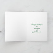 Feestelijke kerstboom en krans feestdagen kaart (Binnen)