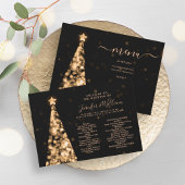 Feestelijke kerstboom Gold Wedding Menu Programma