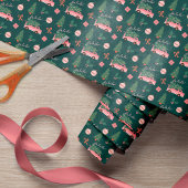 Feestelijke kerstboom Groen  Retro Van Cadeaupapier