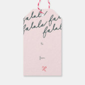 Feestelijke kerstboom Groen  Retro Van Gif Cadeaulabel (Achterkant)