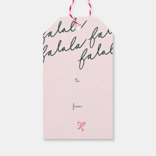 Feestelijke kerstboom Groen  Retro Van Gif Cadeaulabel (Achterkant)