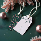 Feestelijke kerstboom Groen  Retro Van Gif Cadeaulabel
