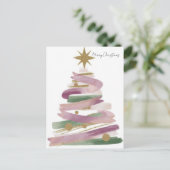 Feestelijke Kerstboom Groet Briefkaart (Staand voorkant)