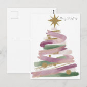 Feestelijke Kerstboom Groet Briefkaart (Voorkant / Achterkant)