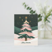 Feestelijke Kerstboom Groet Briefkaart (Staand voorkant)