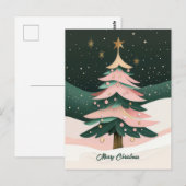 Feestelijke Kerstboom Groet Briefkaart (Voorkant / Achterkant)