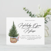 feestelijke kerstboom | Holiday Open House Kaart (Staand voorkant)
