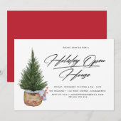 feestelijke kerstboom | Holiday Open House Kaart (Voorkant / Achterkant)