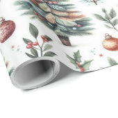 Feestelijke kerstboom inpakpapier (Rol Hoek)