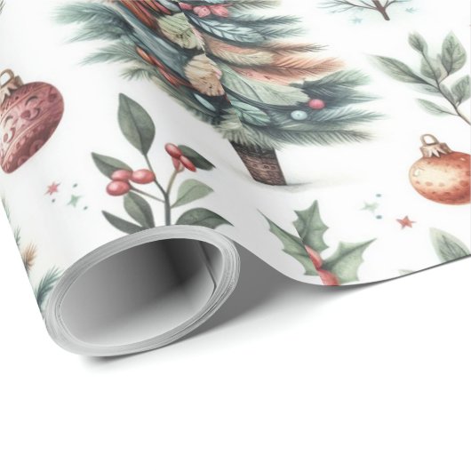 Feestelijke kerstboom inpakpapier (Rol Hoek)