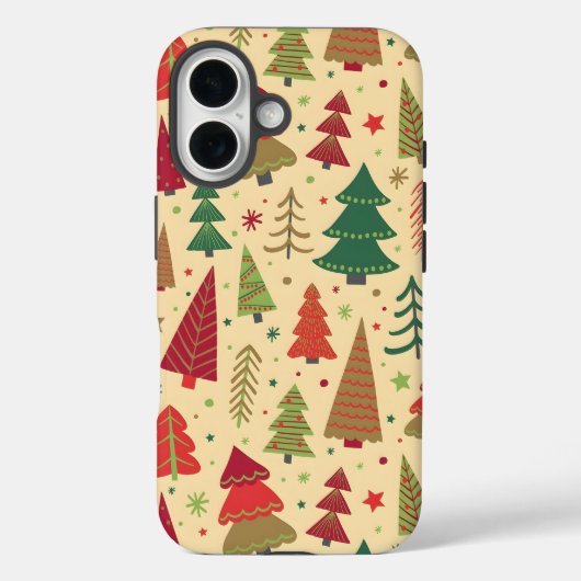 Feestelijke kerstboom iPhone hoesje (Achterkant)