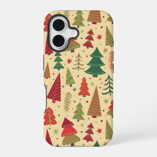 Feestelijke kerstboom iPhone hoesje iPhone 16 Hoesje