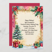 feestelijke kerstboom kaart (Voorkant / Achterkant)