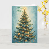 feestelijke kerstboom kaart (Gele Bloem)