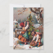 feestelijke kerstboom kinderen geven gevoel notitiekaartje (Voorkant)