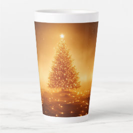 Feestelijke Kerstboom met Gezellige Winterontwerp Latte Mok