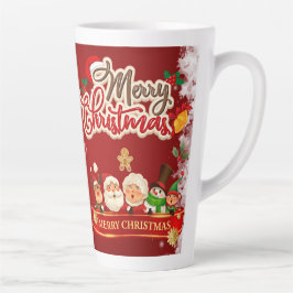 Feestelijke Kerstboom met Gezellige Winterontwerp Latte Mok