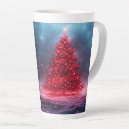 Feestelijke Kerstboom met Gezellige Winterontwerp Latte Mok