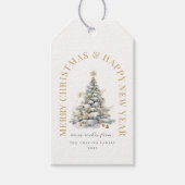 Feestelijke kerstboom Modern Cadeaulabel (Voorkant)