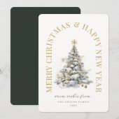 Feestelijke kerstboom Modern Feestdagenkaart (Voorkant / Achterkant)