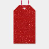 Feestelijke kerstboom op Wicker Basket Christmas Cadeaulabel (Achterkant)