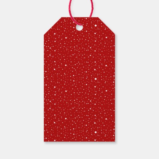 Feestelijke kerstboom op Wicker Basket Holiday Cadeaulabel (Achterkant)