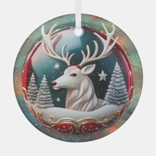 Feestelijke kerstboom Ornament (Voorkant)