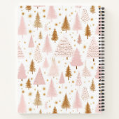 Feestelijke kerstboom patroon recept notitieboek (Achterkant)