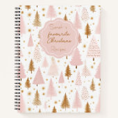 Feestelijke kerstboom patroon recept notitieboek (Voorkant)