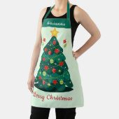 Feestelijke kerstboom Poinsettia Design Schort (Insitu)
