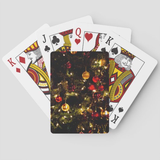 feestelijke kerstboom pokerkaarten (Achterkant)