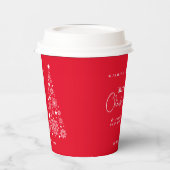 Feestelijke kerstboom Rood Papieren Bekers (Links)