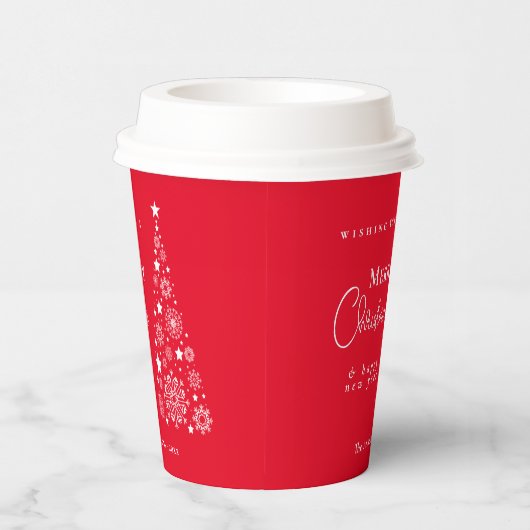 Feestelijke kerstboom Rood Papieren Bekers (Rechts)
