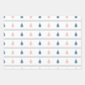 Feestelijke Kerstboom Roze Inpakpapier Vel (Voorkant 3)