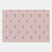 Feestelijke Kerstboom Roze Inpakpapier Vel (Voorkant 2)