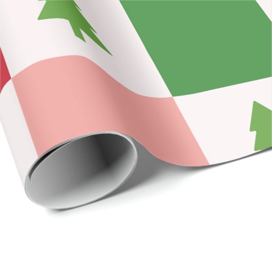 Feestelijke kerstboom schaakbord patroon cadeaupapier (Rol Hoek)