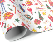 Feestelijke kerstboom Schattigee Elfs Waterverf Gi Cadeaupapier (Rol Hoek)