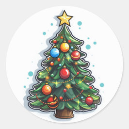 Feestelijke kerstboom Sticker