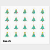 Feestelijke kerstboom stickers (Vel)