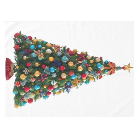 feestelijke kerstboom tafelkleed (Voorkant (Horizontaal))
