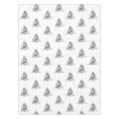 Feestelijke Kerstboom Tekening Patroon Vakantie Tafelkleed (Voorkant)