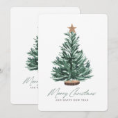 Feestelijke kerstboom vakantie Kaart (Voorkant / Achterkant)
