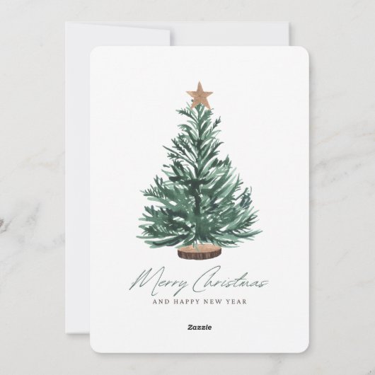 Feestelijke kerstboom vakantie Kaart (Achterkant)