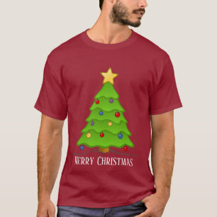 feestelijke kerstboom voeg tekst toe t-shirt