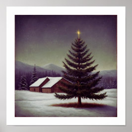 Feestelijke Kerstboom Wall Art Poster