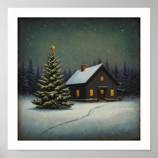 Feestelijke Kerstboom Wall Art Poster